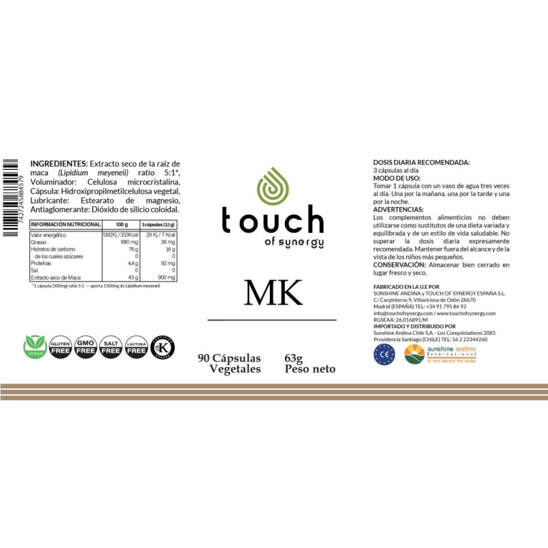 MK (90 cápsulas vegetales)