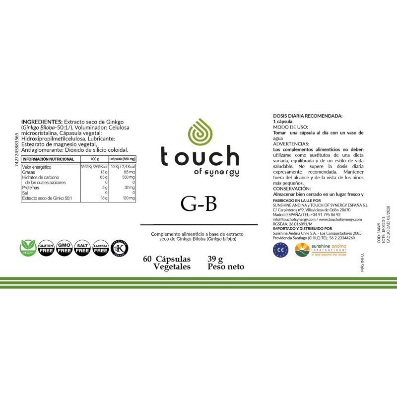 G-B  (60 Cápsulas vegetales)