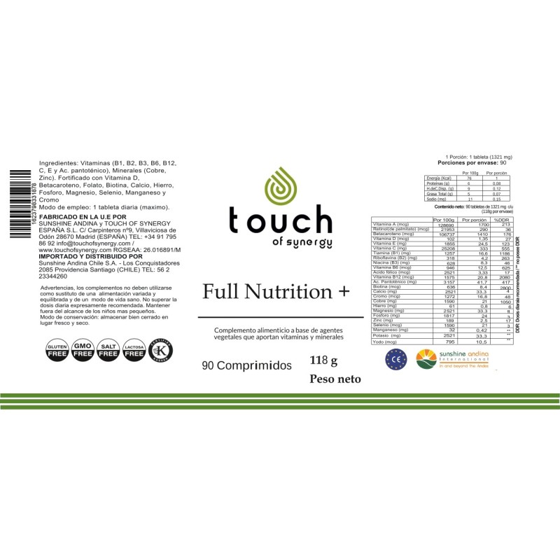 Full Nutrition + (90 comprimidos)