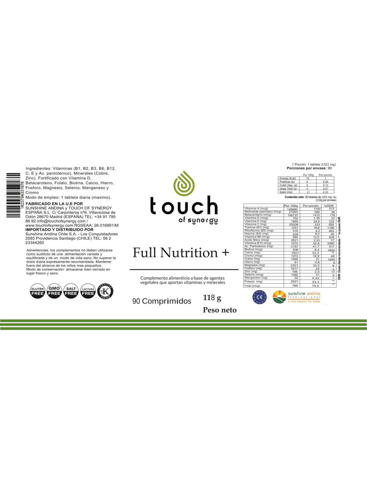 Full Nutrition + (90 comprimidos)