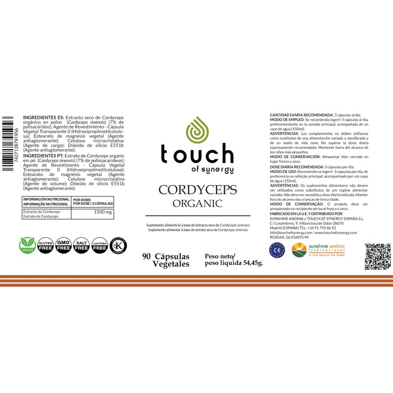 Cordyceps (90 cápsulas vegetales)