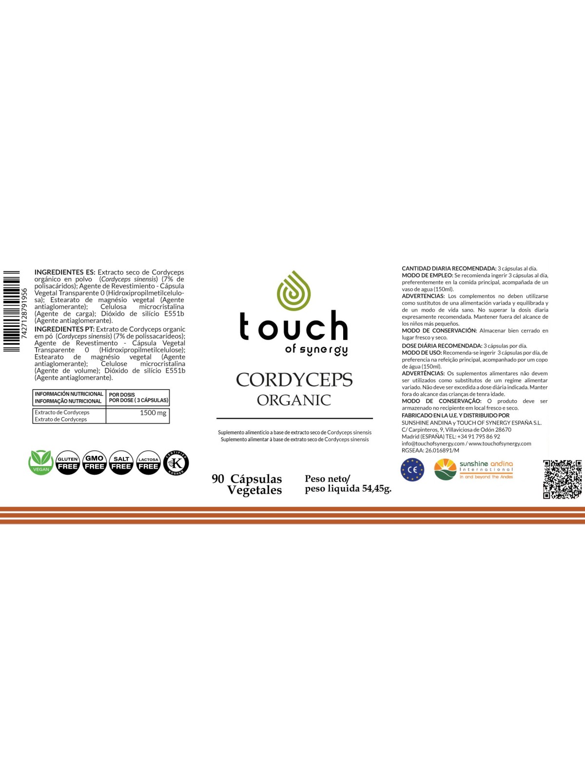 Cordyceps (90 cápsulas vegetales)