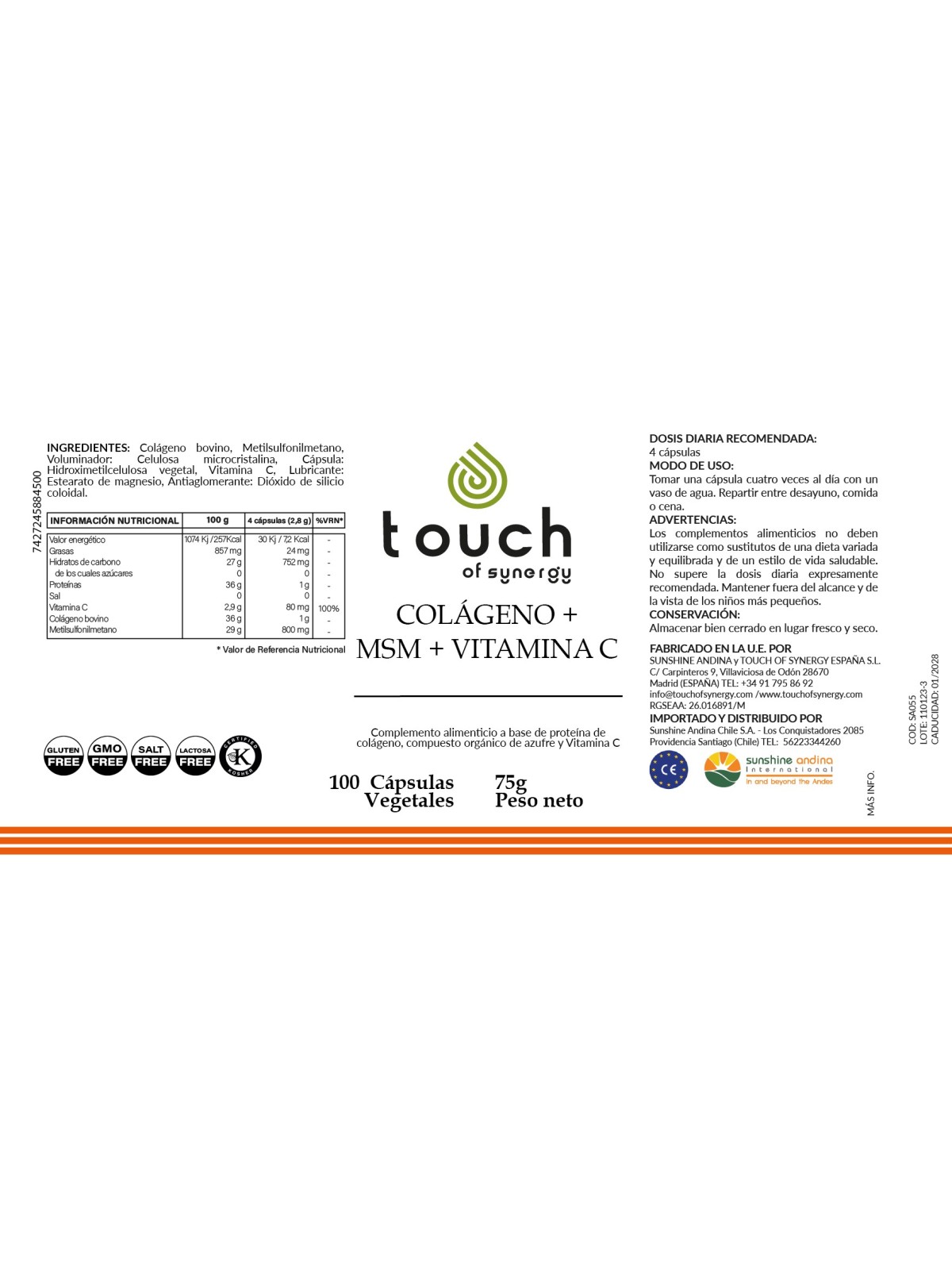 Colágeno + MSM + Vitamina C