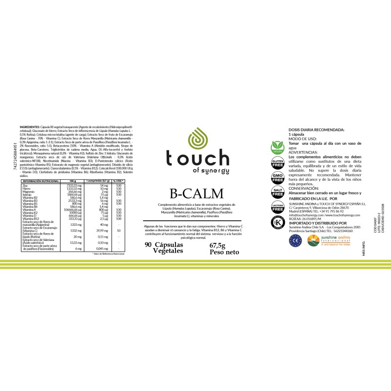 B-Calm (90 cápsulas vegetales)