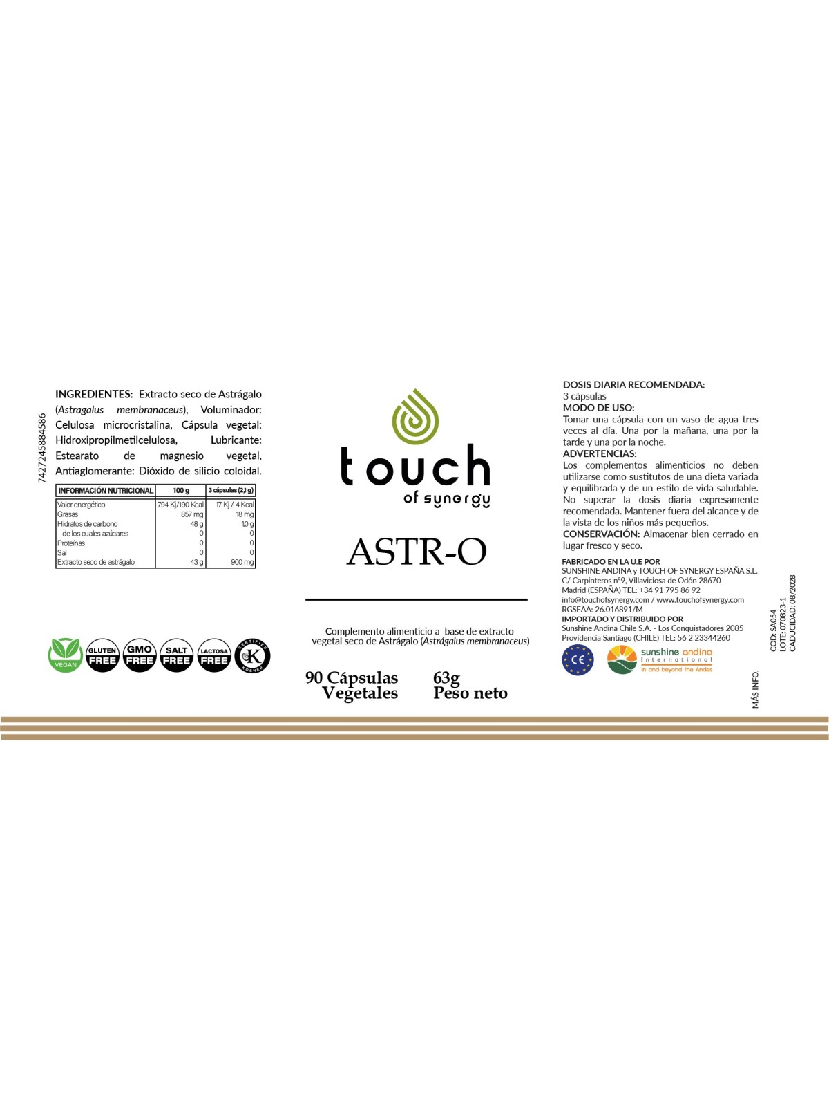 ASTR-O (90 cápsulas vegetales)