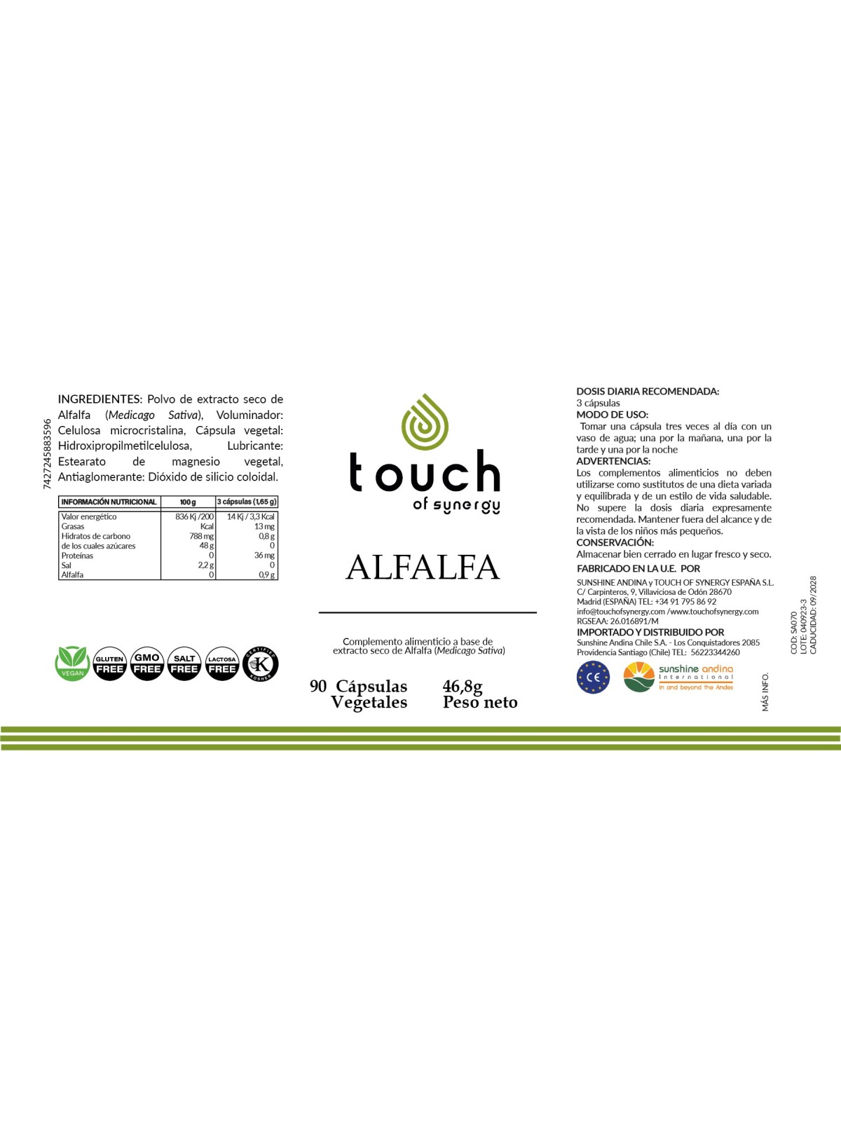 Alfalfa (90 cápsulas vegetales)