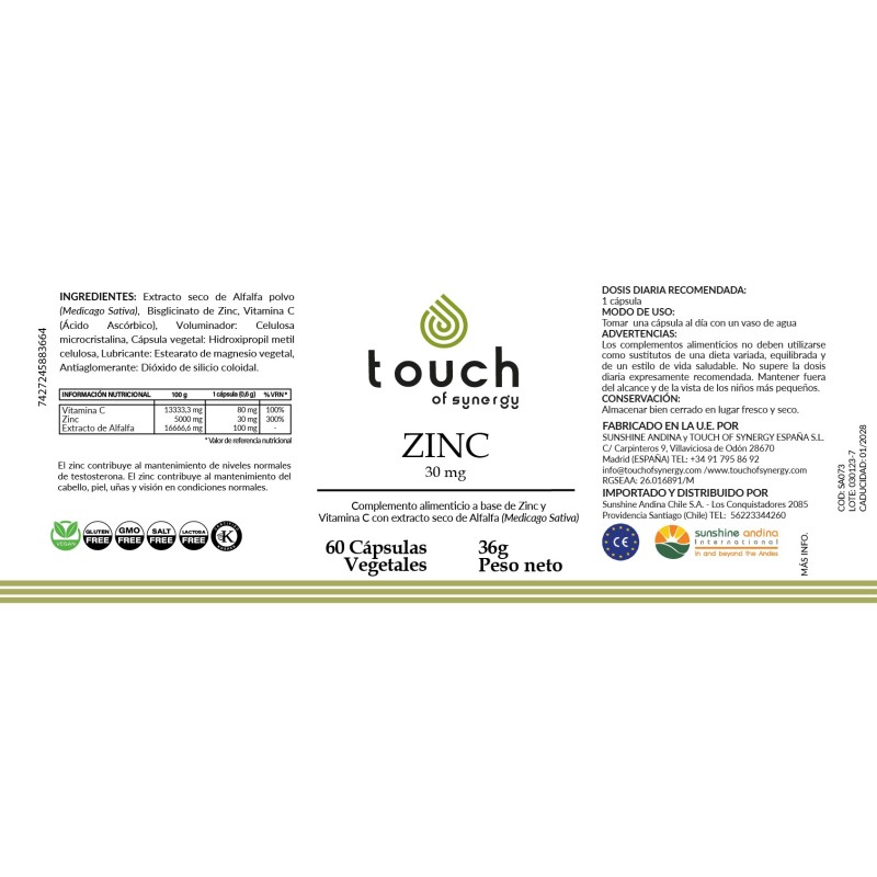 Zinc (60 Comprimidos)