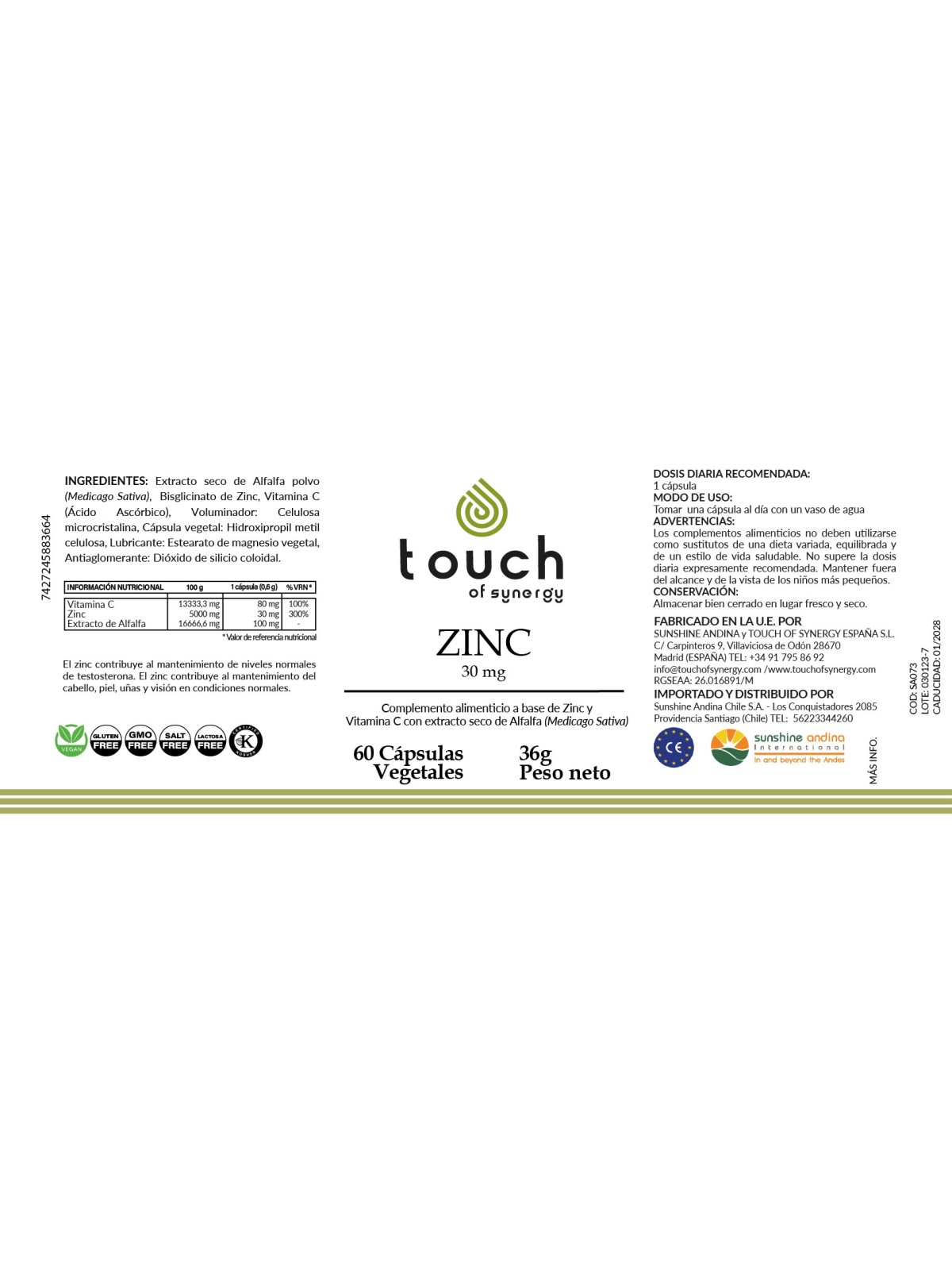 Zinc (60 Comprimidos)