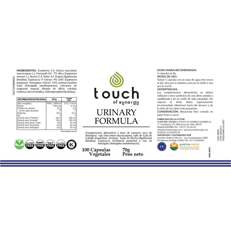Urinary Formula  (100 cápsulas vegetales)