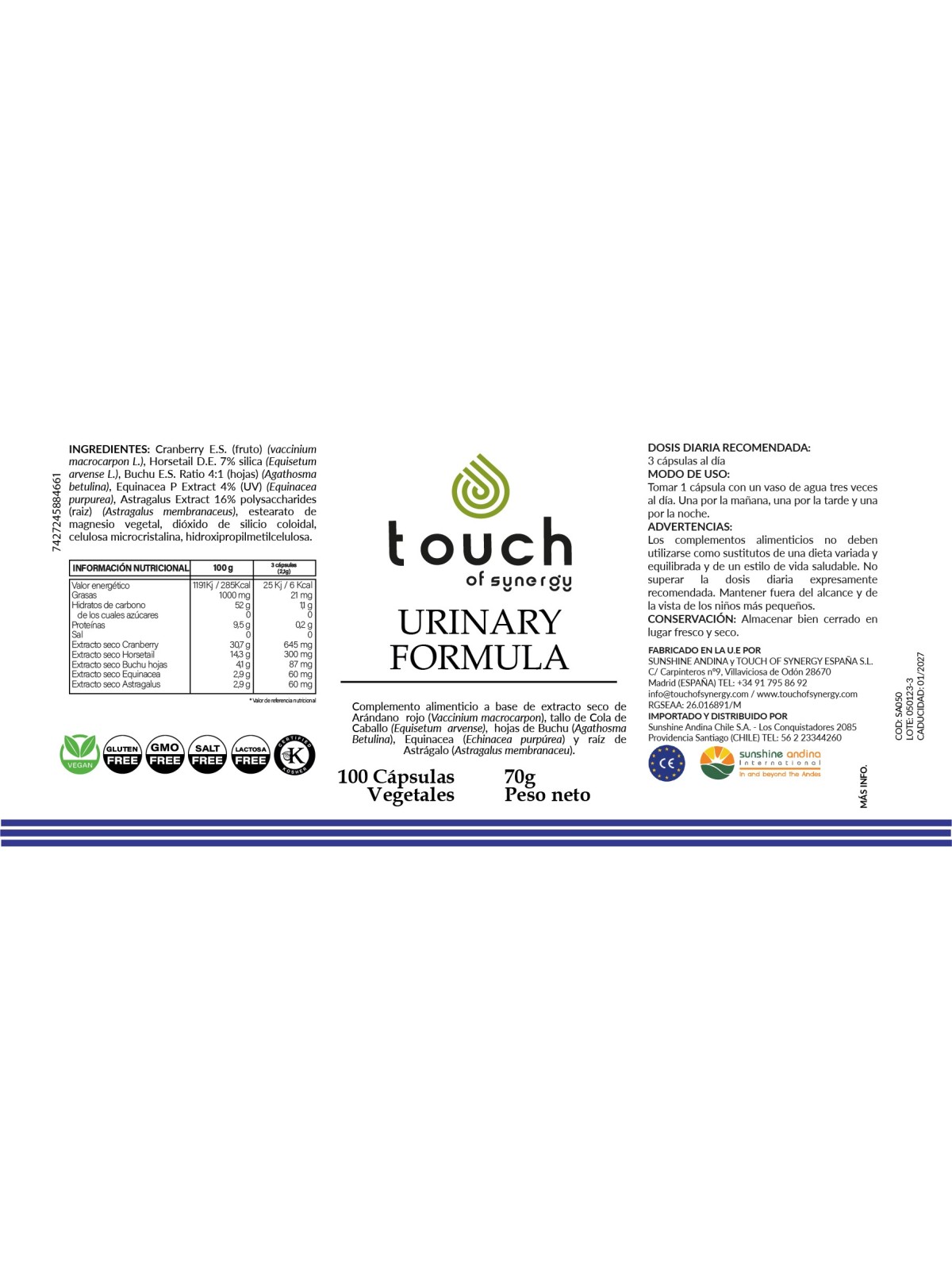 Urinary Formula  (100 cápsulas vegetales)