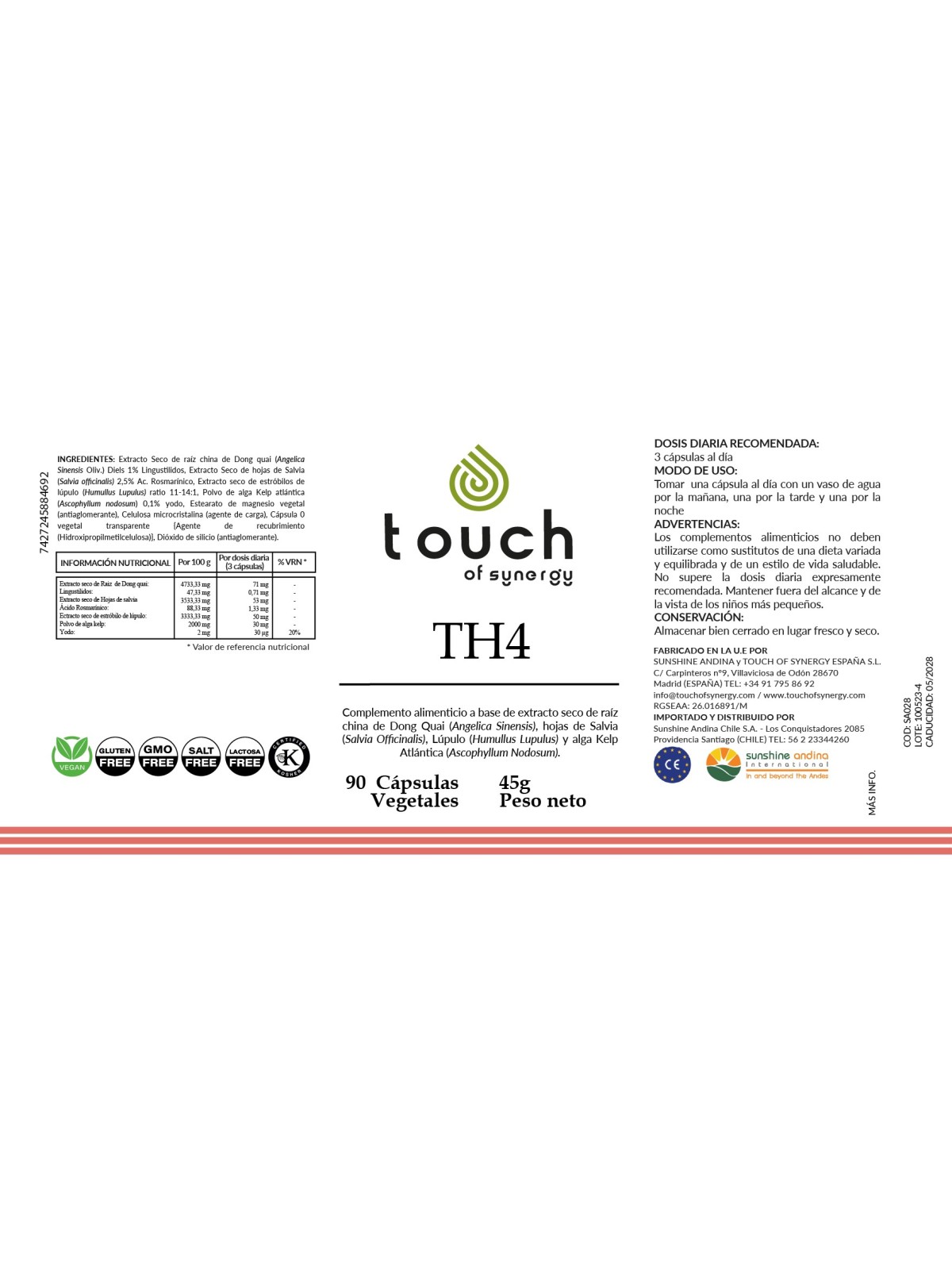 TH4 (90 cápsulas vegetales)