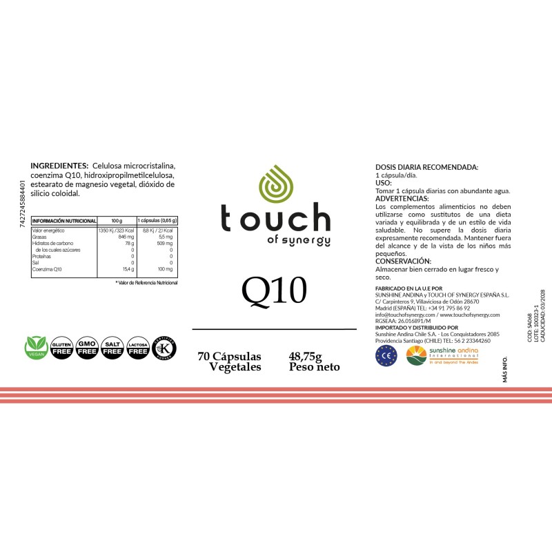 Q10 (70 cápsulas vegetales)