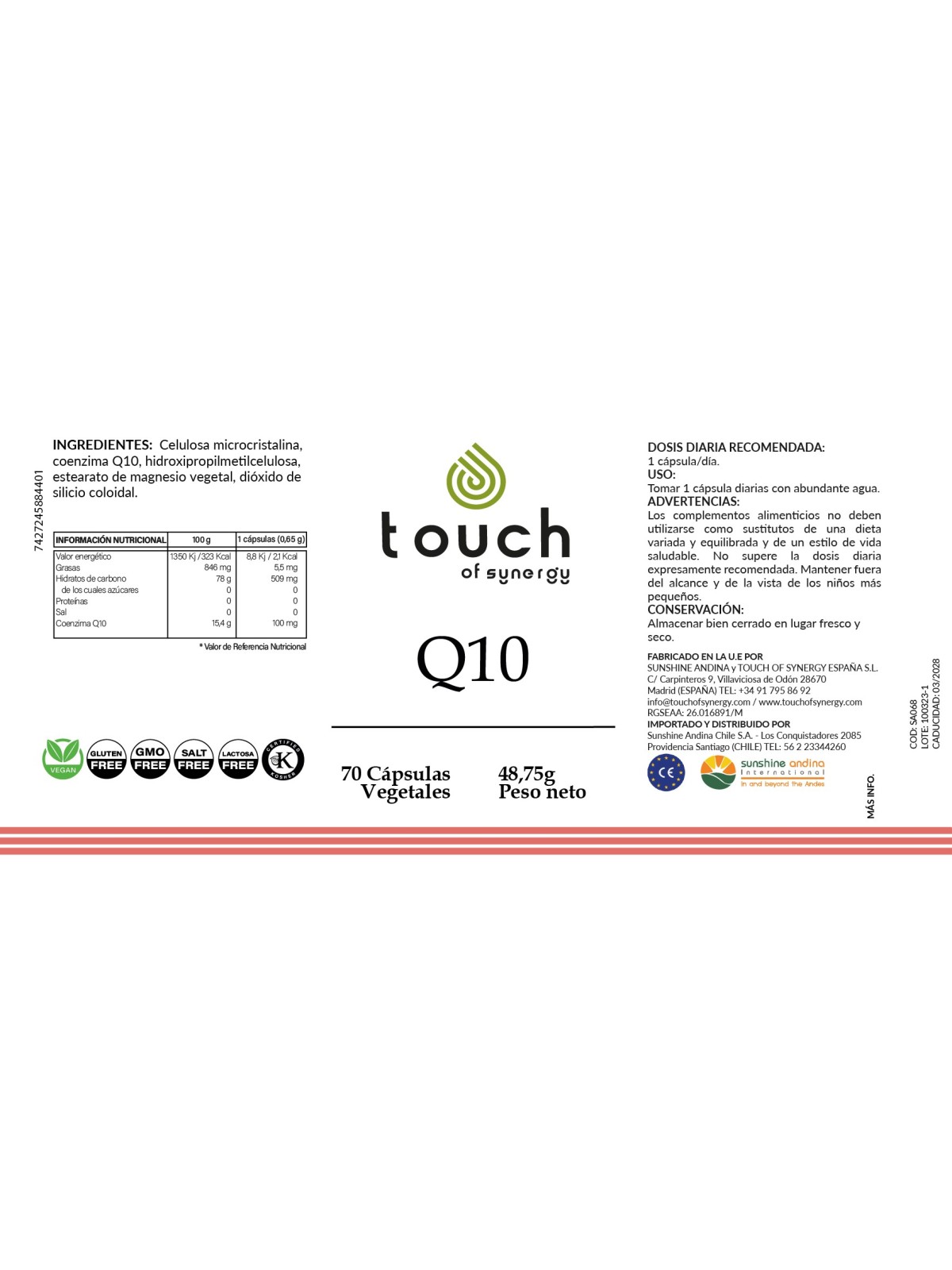 Q10 (70 cápsulas vegetales)