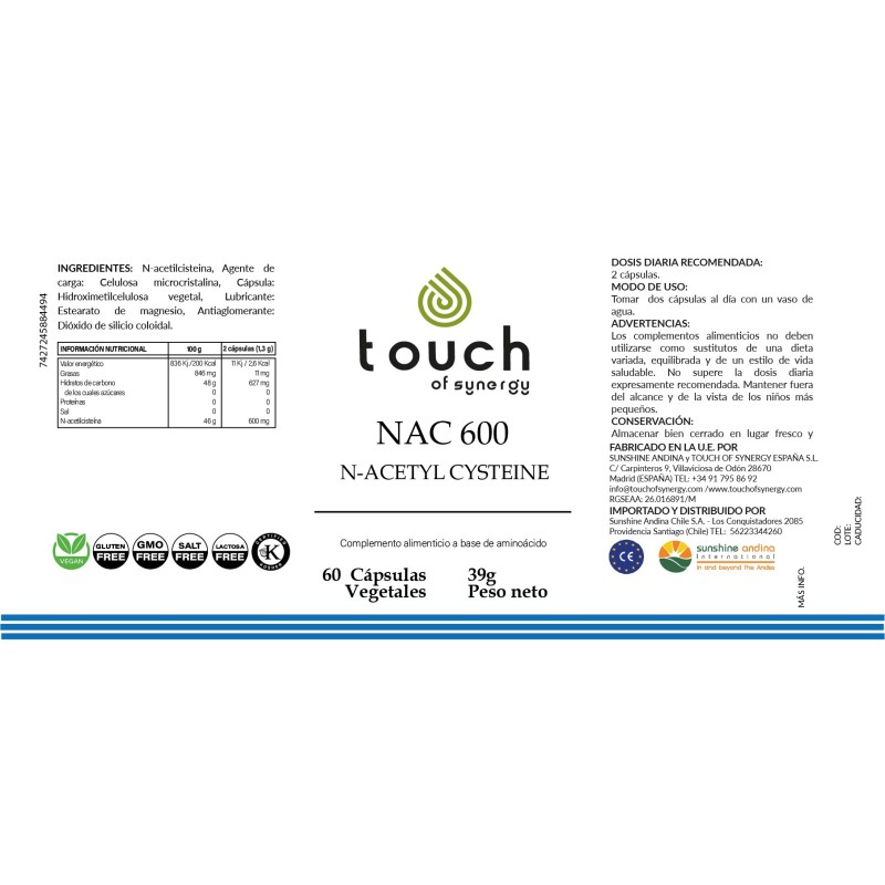 NAC (60 cápsulas vegetales)