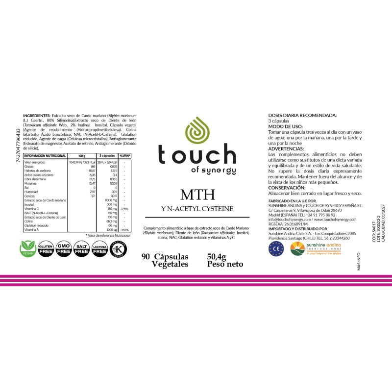 MTH (90 cápsulas vegetales)