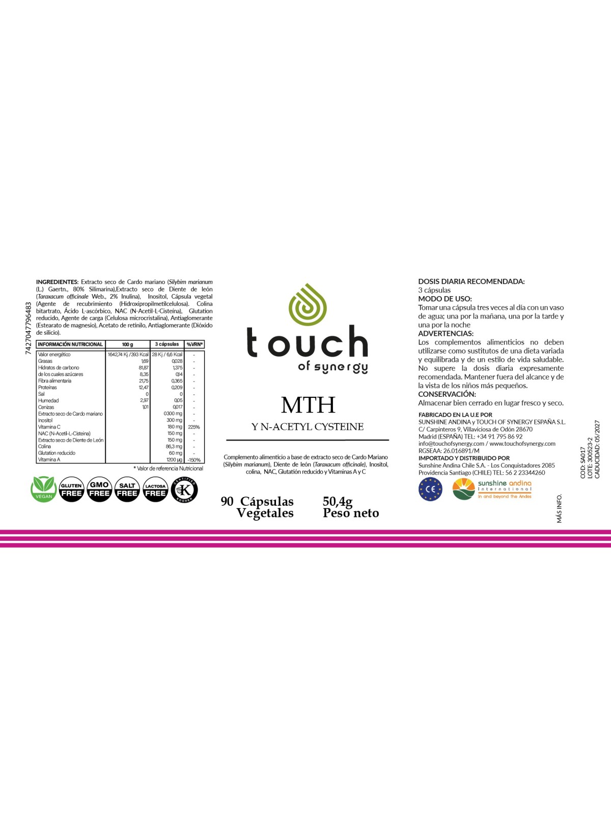 MTH (90 cápsulas vegetales)